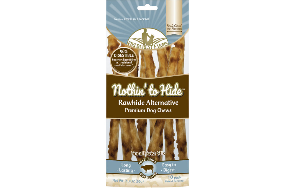 Nothin to Hide Beef Small Twist Stix Dog 10 pk