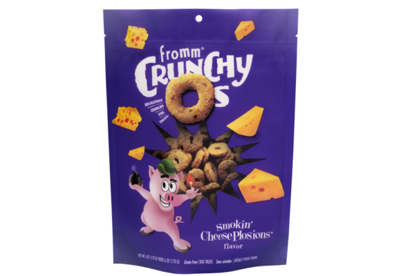 Fromm Crunchy O's GF Smokin' CheesePlosions Treats Dog 6 oz