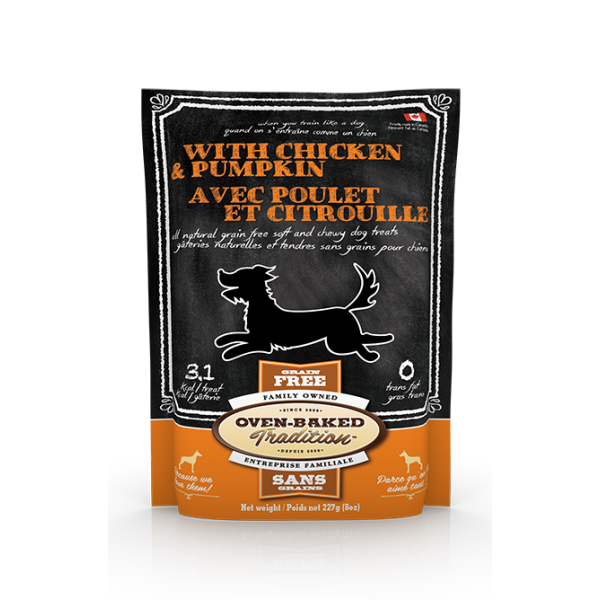 Oven-Baked Tradition Dog Treat Chicken Pumpkin Dog 8 oz