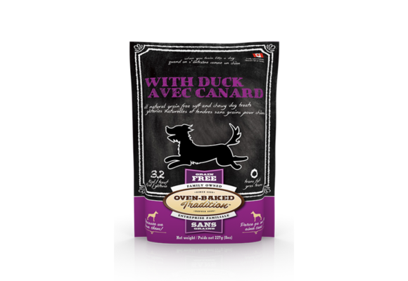 Oven-Baked Tradition Dog Treat Grain-Free Duck Dog 8 oz