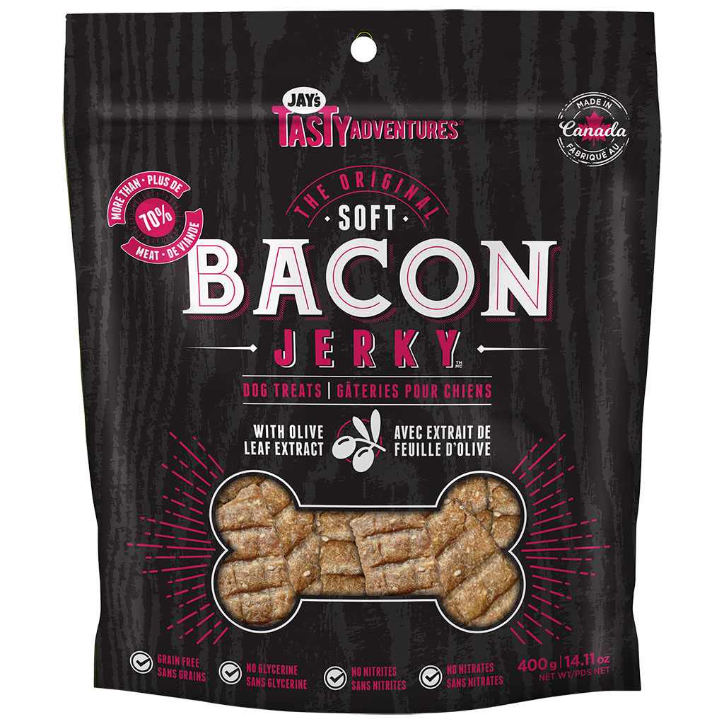 Jay's Original Soft Bacon Jerky Dog 400 g