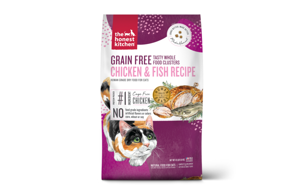 Honest Kitchen GF Whole Food Clusters Chicken & Fish Cat 10 lb