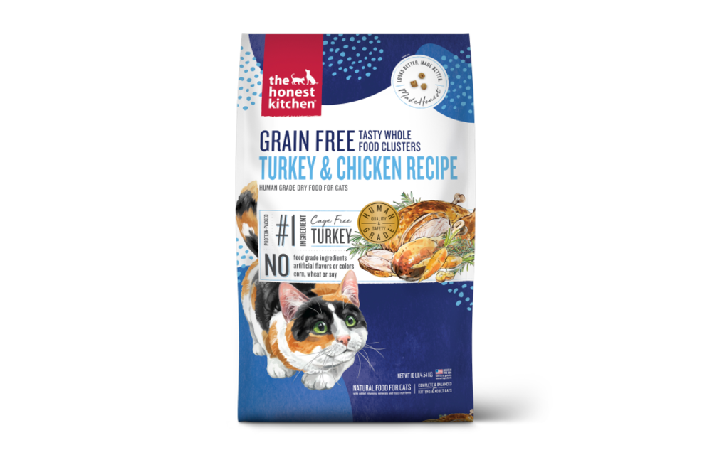 Honest Kitchen GF Whole Food Clusters Turkey & Chicken Cat 10 lb