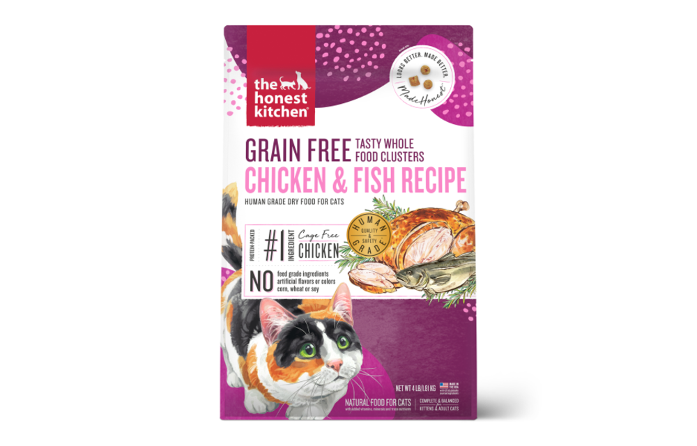 Honest Kitchen GF Whole Food Clusters Chicken & Fish Cat 4 lb
