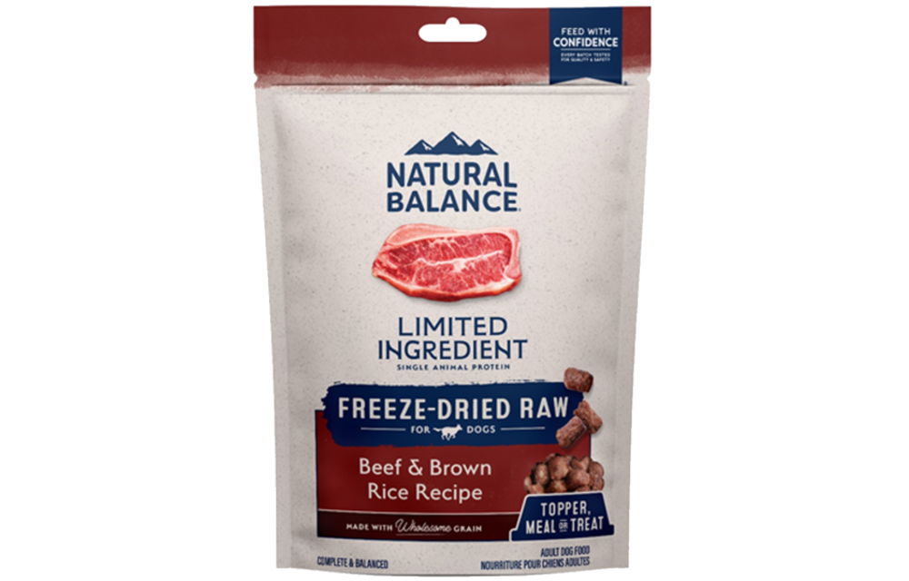 Natural Balance LID FD Raw Beef & Brown Rice Dog 6 oz