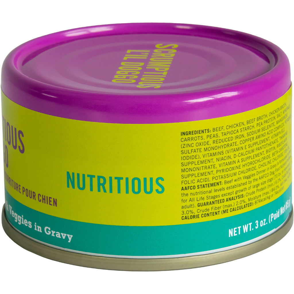 L'il Doggo Beef Dinner with Veggies in Gravy 3oz