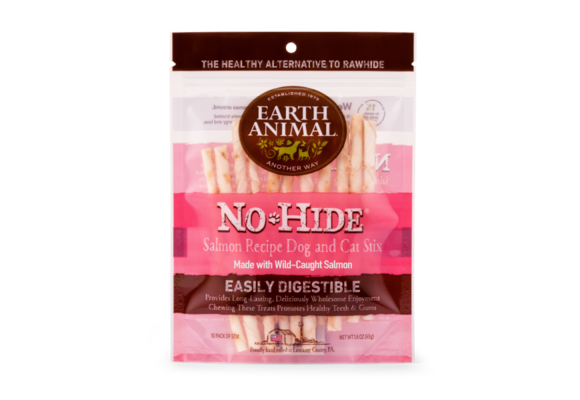 Earth Animal NoHide Chew Salmon Stix 10pk