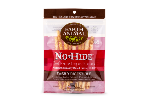 Earth Animal NoHide Chew Beef Stix 10pk