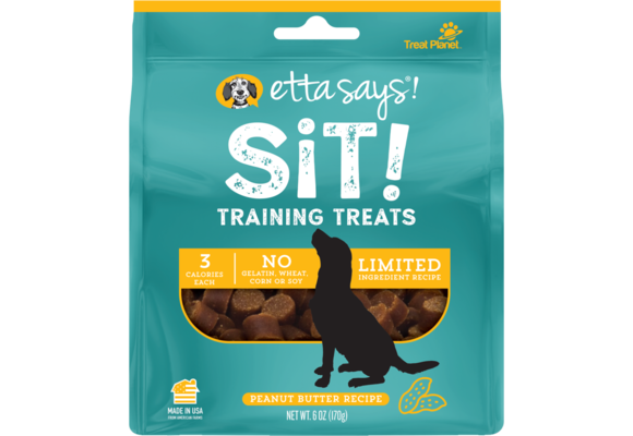 Etta Says Sit! Training Treats Peanut Butter Dog 6 oz