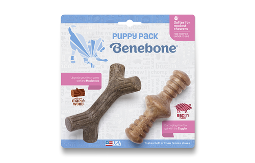 Benebone Puppy Zaggler Bacon Stick 2 pk