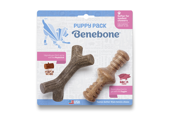 Benebone Puppy Zaggler Bacon Stick 2 pk