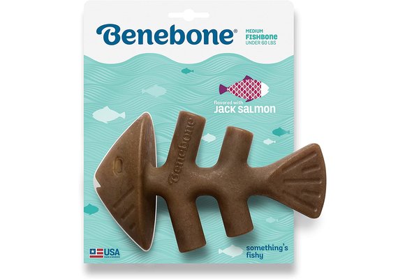 Benebone Fishbone Medium Under 60 lb