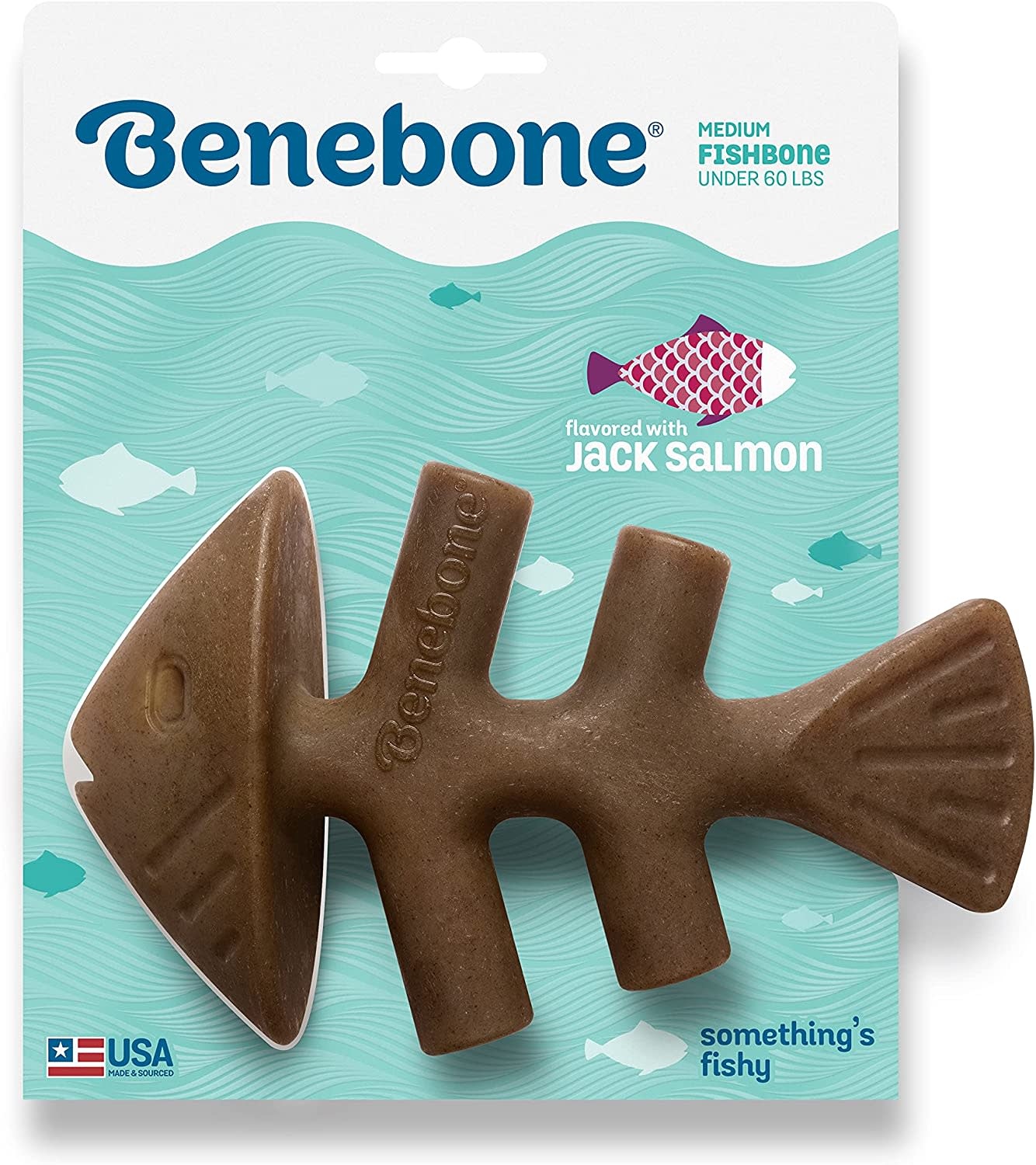 Benebone Fishbone Medium Under 60 lb