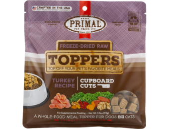 Primal FD Raw Topper Cupboard Cuts Turkey Dog/Cat 3.5 oz