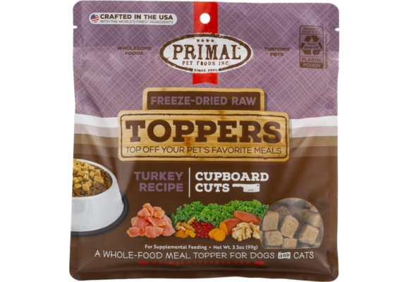 Primal FD Raw Topper Cupboard Cuts Turkey Dog/Cat 3.5 oz