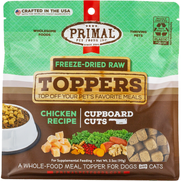 Primal FD Raw Topper Cupboard Cuts Chicken Dog/Cat 3.5 oz