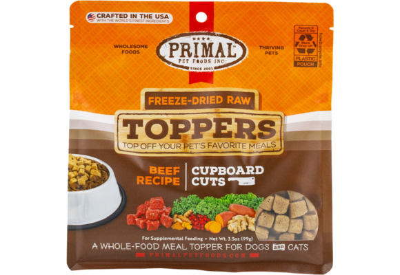 Primal FD Raw Topper Cupboard Cuts Beef Dog/Cat 3.5 oz