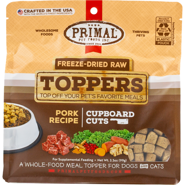 Primal FD Raw Topper Cupboard Cuts Pork Dog/Cat 3.5 oz