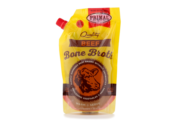Primal Frozen Bone Broth Beef Dog/Cat 20 oz