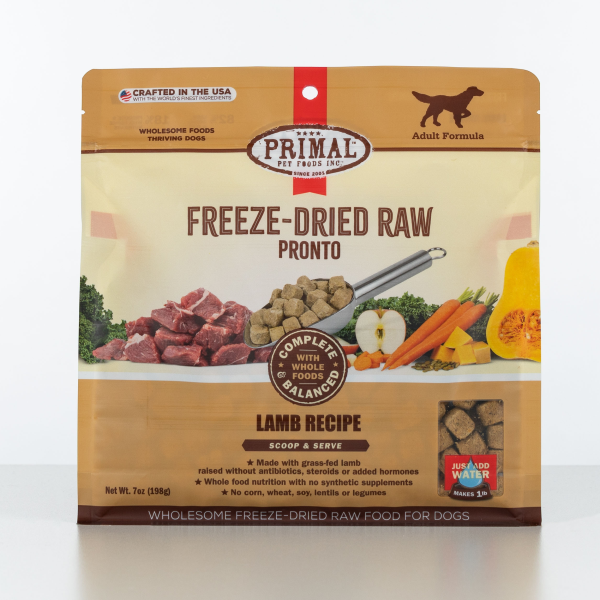 Primal Freeze Dried Lamb Pronto Dog 7 oz