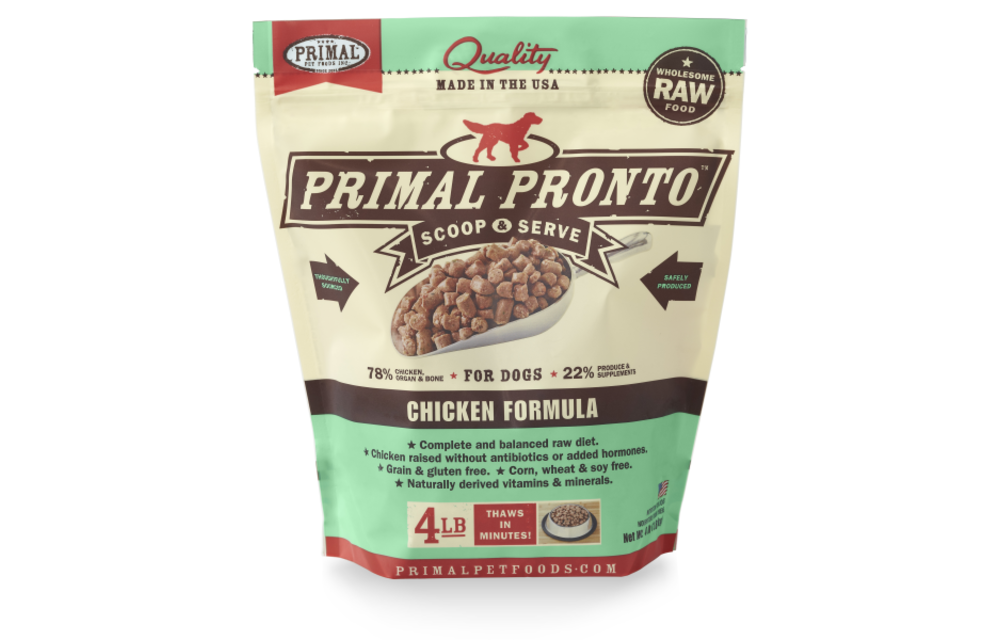 Primal Frozen Raw Chicken Pronto Dog 4 lb