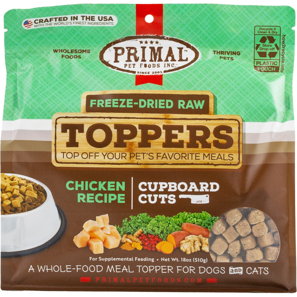 Primal FD Raw Topper Cupboard Cuts Chicken Dog/Cat 18 oz