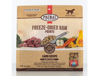 Primal Freeze Dried Lamb Pronto Dog 16 oz