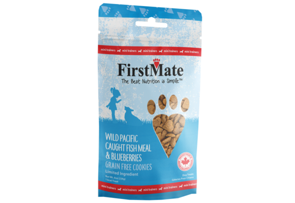 FirstMate Mini Treats GF Fish & Blueberries Dog 8 oz