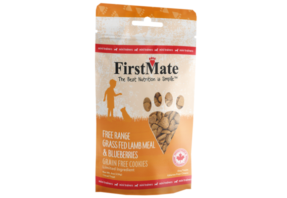 FirstMate Mini Treats GF Lamb & Blueberries Dog 8 oz