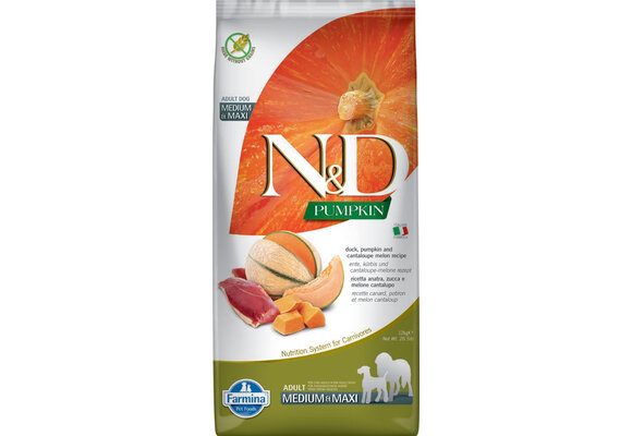 Farmina ND Pumpkin Dog Duck and Cantaloupe  MED-MAXI 12kg