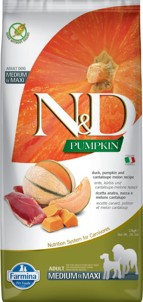 Farmina ND Pumpkin Dog Duck and Cantaloupe MED-MAXI 12kg