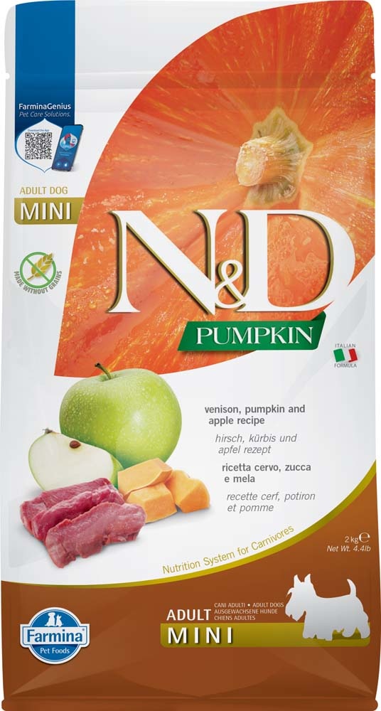 Farmina N&D Pumpkin Dog Venison and Apple Adult MINI 2kg