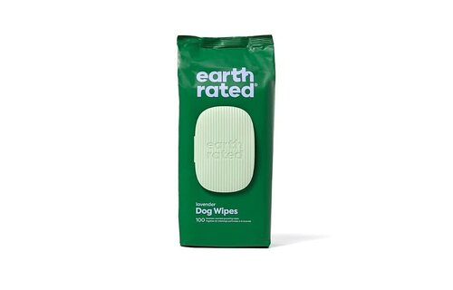 Earth Rated Compostable Pet Wipes Lavender 8x8" 100 pk