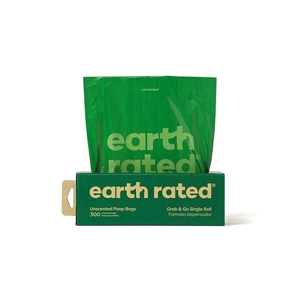 Earth Rated Bio Poop Bags Unscented Roll 300 pk