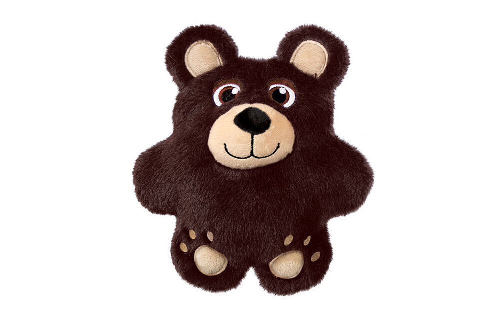KONG Snuzzles Bear Medium Plush Dog Toy - Squeaky & Crinkly, 8.5 Inches