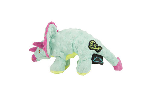 GoDog Dinos Frills Teal Dog Toy Small