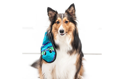 Outward Hound Invincibles Snake Blue/Green 3 Squeaker Dog Toy