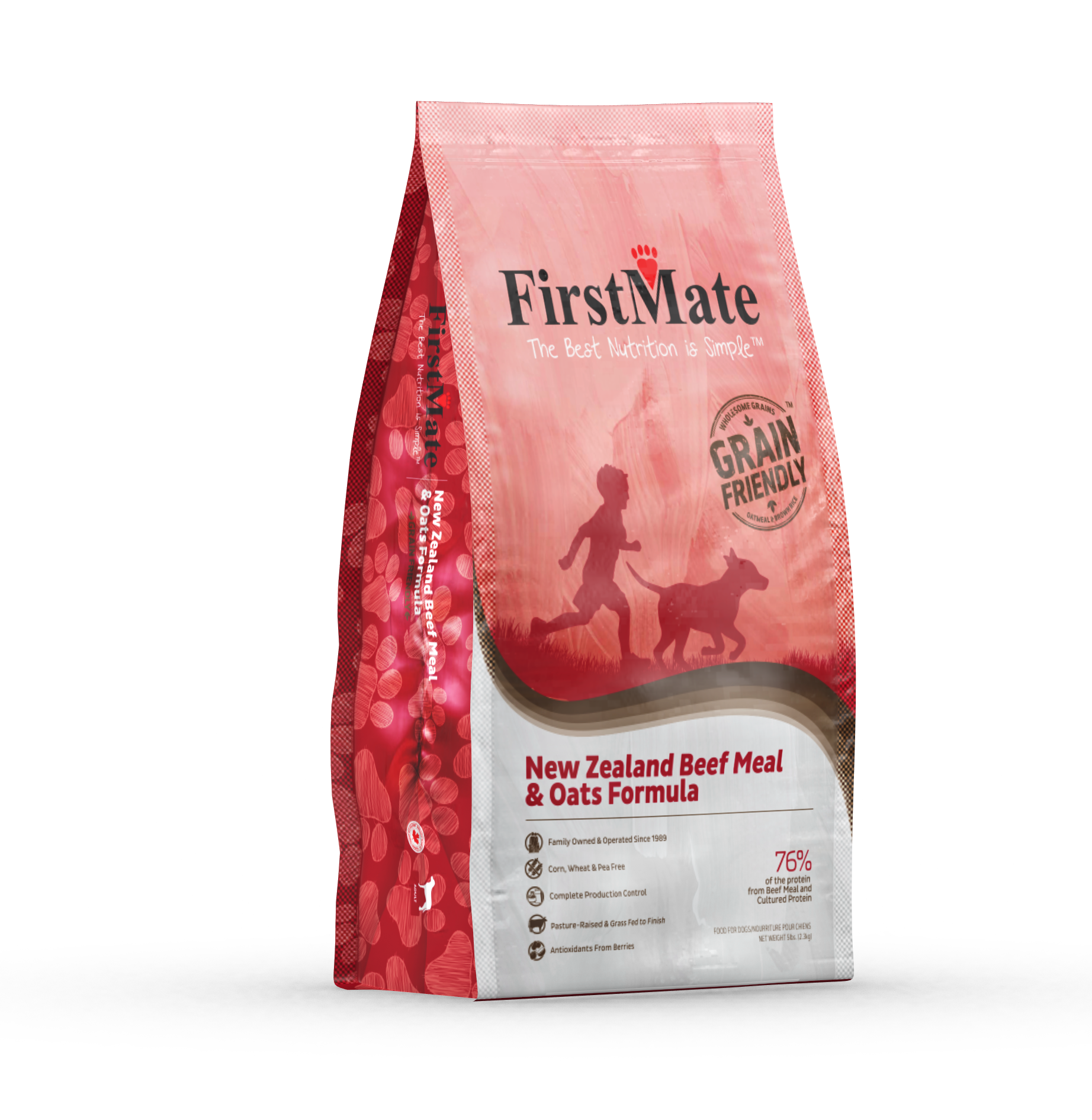FirstMate Grain Friendly New Zealand Beef Meal & Oats Dog 5 lb