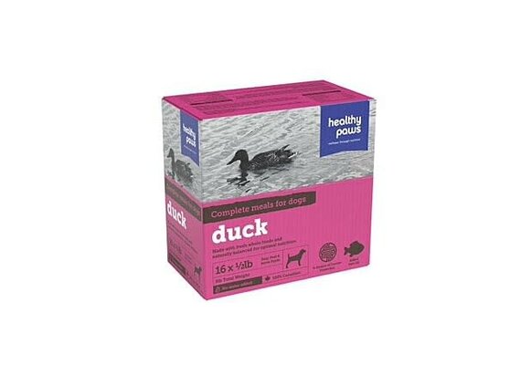 Healthy Paws Complete Dinner Duck Dog 1/2 lbx16/pk 8 lb