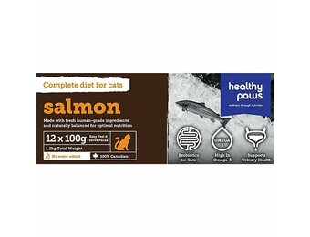 Healthy Paws Complete Dinner Salmon Cat 100gx12/pk 1.2 kg