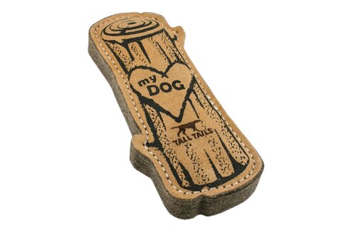 Tall Tails Leather & Wool Love My Dog Log 9"