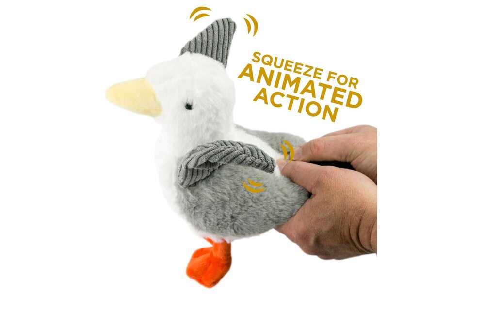 *disc* Tall Tails Plush Animated Seagull 9"