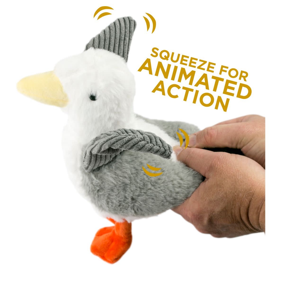 *disc* Tall Tails Plush Animated Seagull 9"