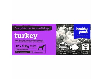 Healthy Paws Dog Complete Dinner Turkey 2.6lb