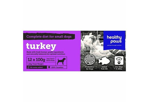 Healthy Paws Dog Complete Dinner Turkey 2.6lb