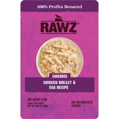 RAWZ  Shredded Chicken & Egg Pouch 69g