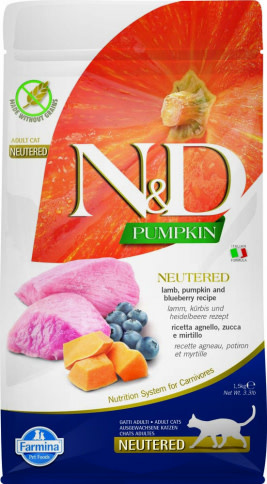 Farmina Cat Pumpkin Neutered Lamb & Blueberry 1.5kg
