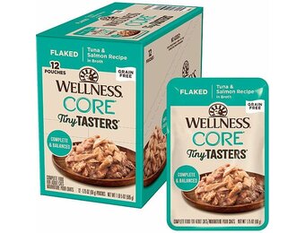 Wellness Cat Tiny Tasters Tuna & Salmon Flaked 1.75oz