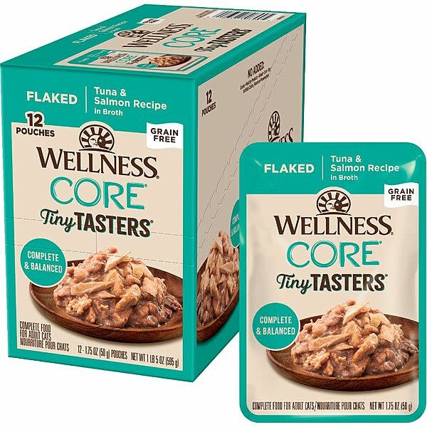 Wellness Cat Tiny Tasters Tuna & Salmon Flaked 1.75oz