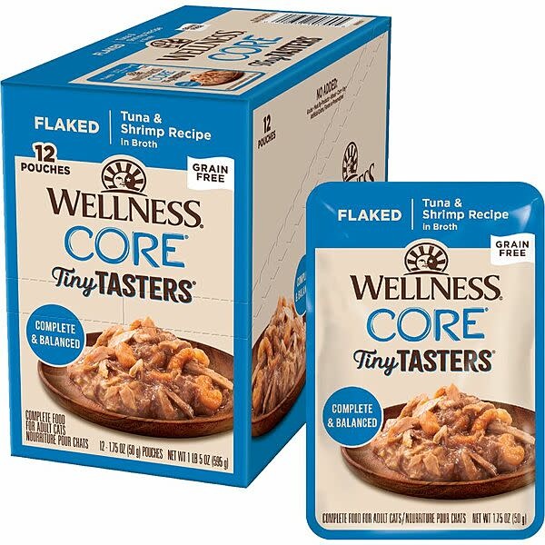 Wellness Cat Tiny Tasters Tuna & Shrimp Flaked 1.75oz